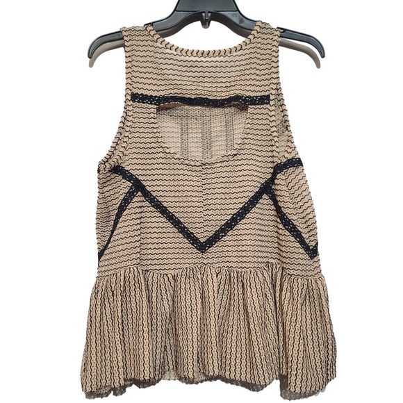 Free people Peplum Sheer Tank Top Small - Picture 2 of 5